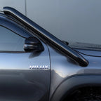 Toyota Hilux N80 Premium stainless steel snorkel, detail view