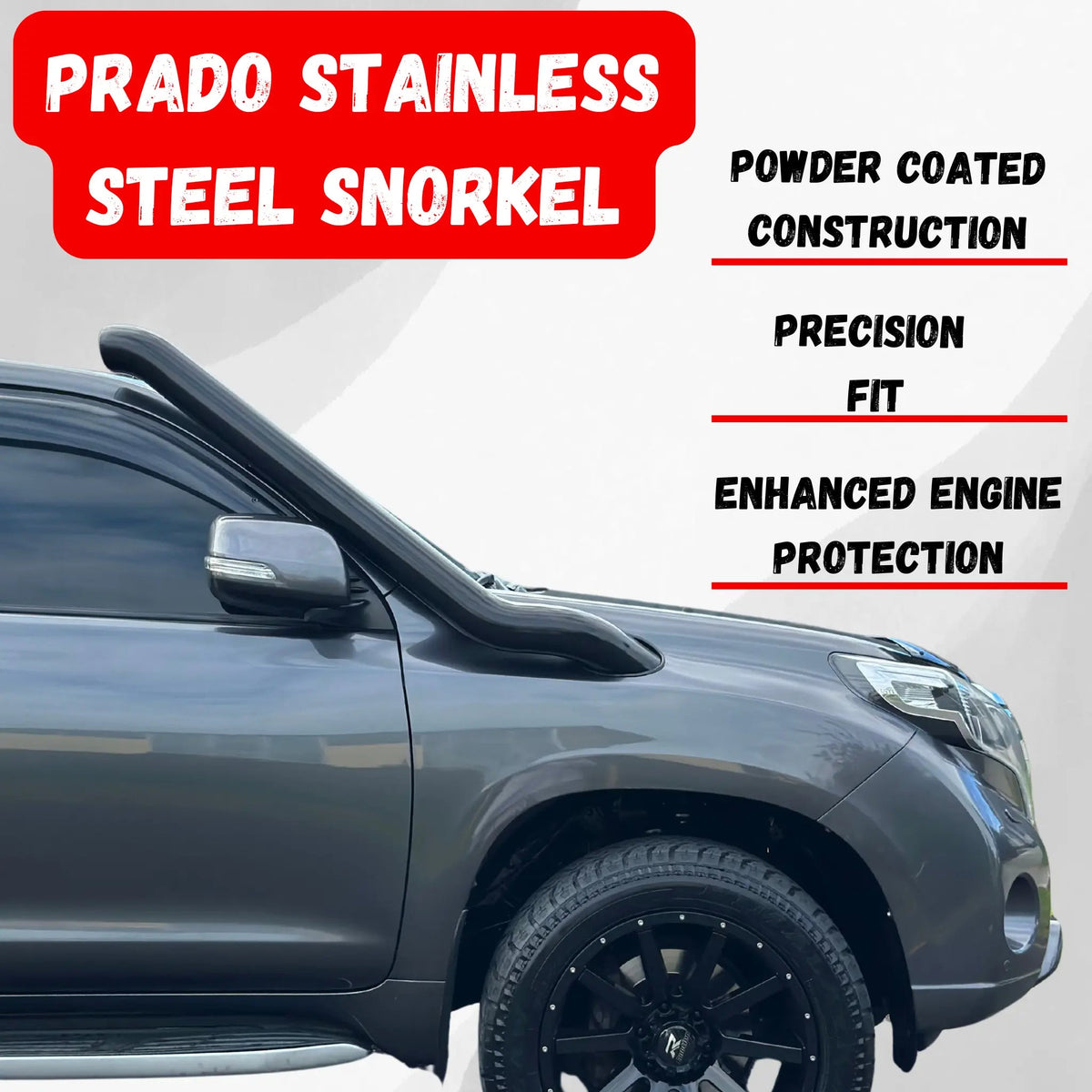 LandCruiser Prado Stainless Steel Snorkel, Tough Trucks