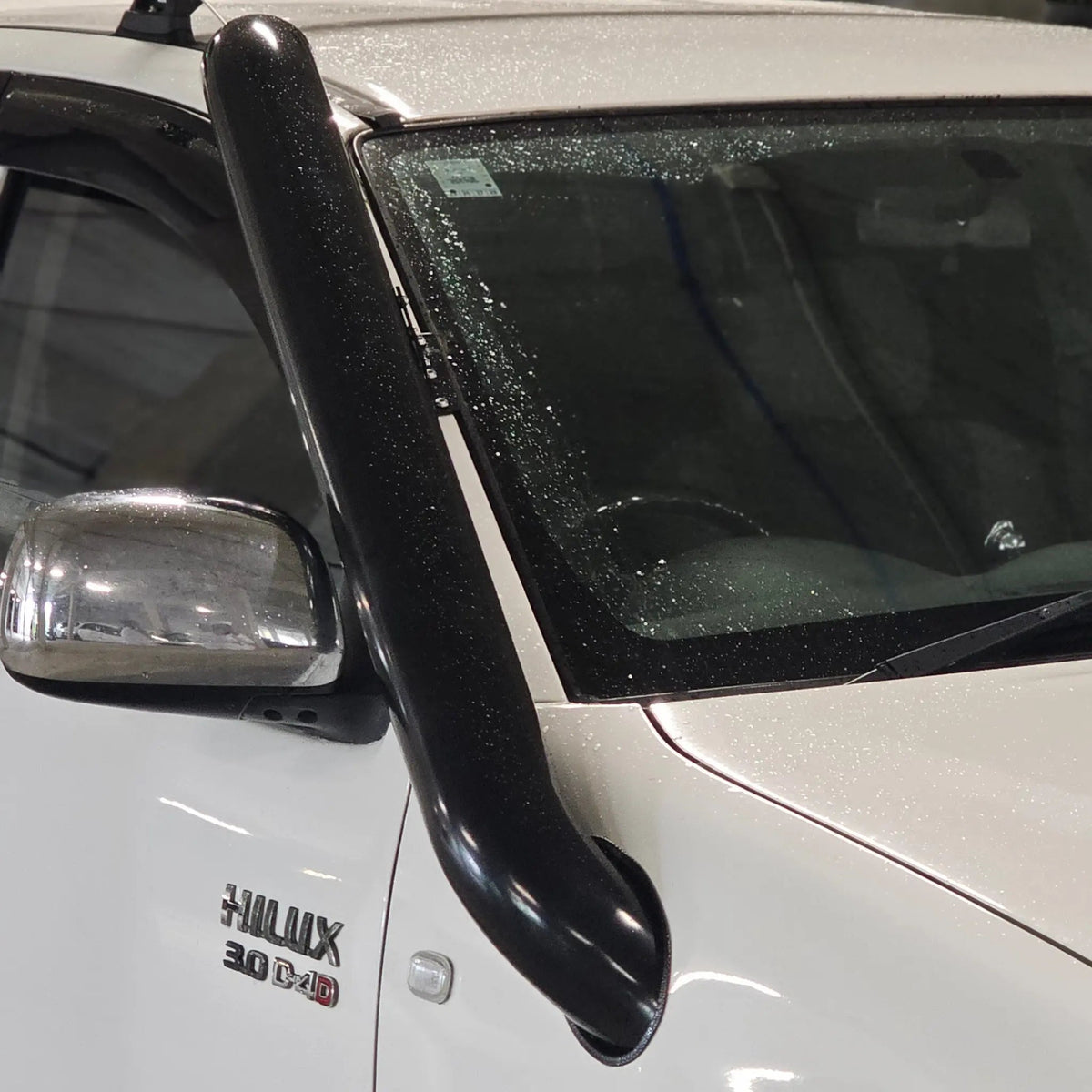 Toyota Hilux N70 Premium stainless steel snorkel, rear view