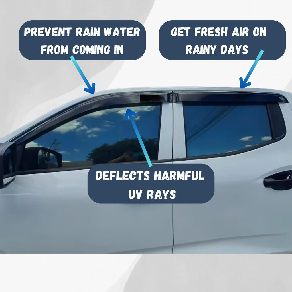 Mitsubishi Triton Window Visors Monsoons 2023+, Tough Trucks