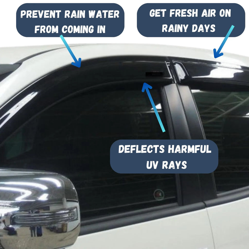 Mitsubishi Triton Window Visors Monsoons 2006-2014, Tough Trucks