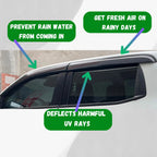 Isuzu D-Max Window Visors Monsoons, Tough Trucks