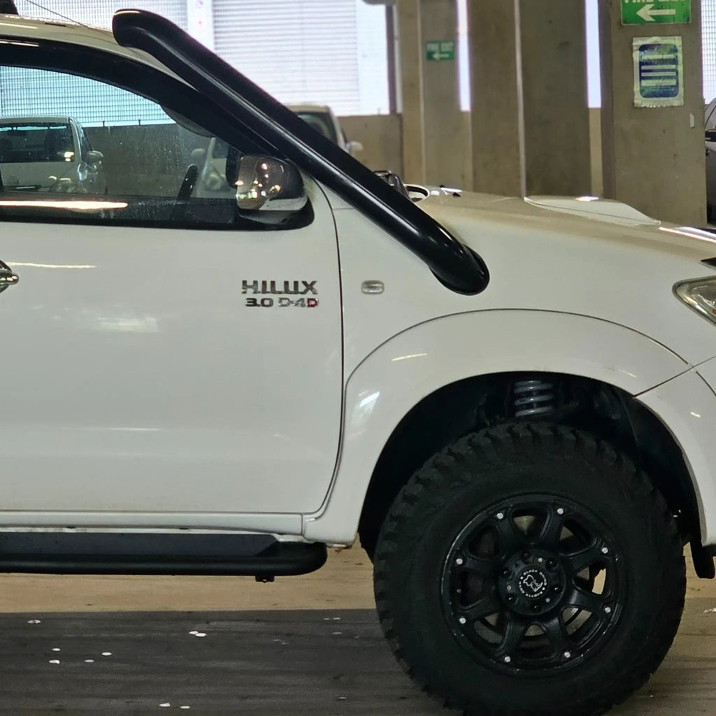 Toyota Hilux N70 Premium stainless steel snorkel, detail view