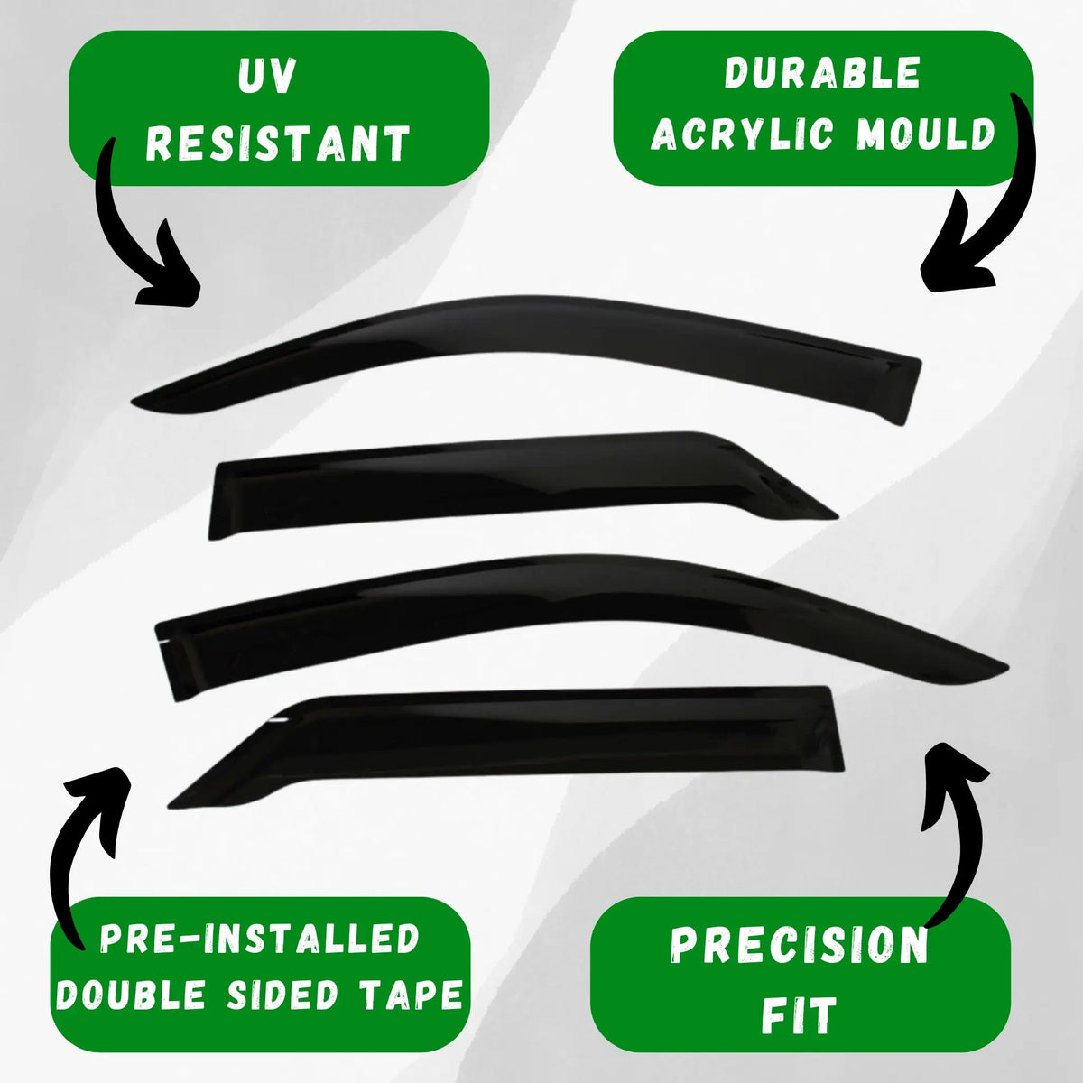 Toyota Fortuner Window Visors Monsoons, Tough Trucks