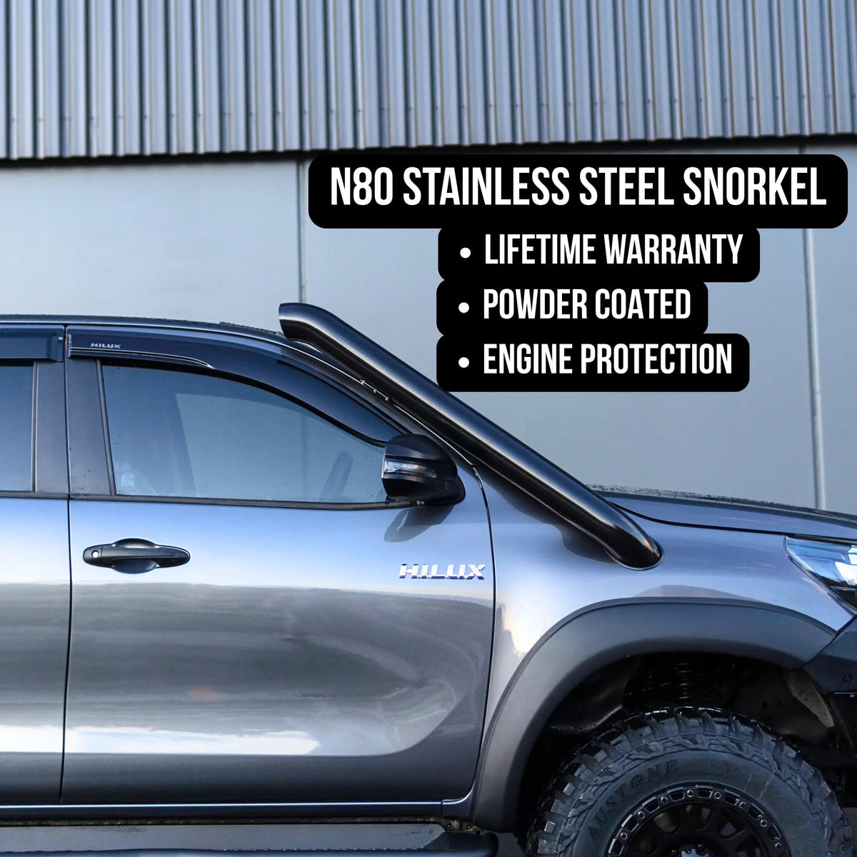 Toyota Hilux N80 Stainless Steel Snorkel Premium